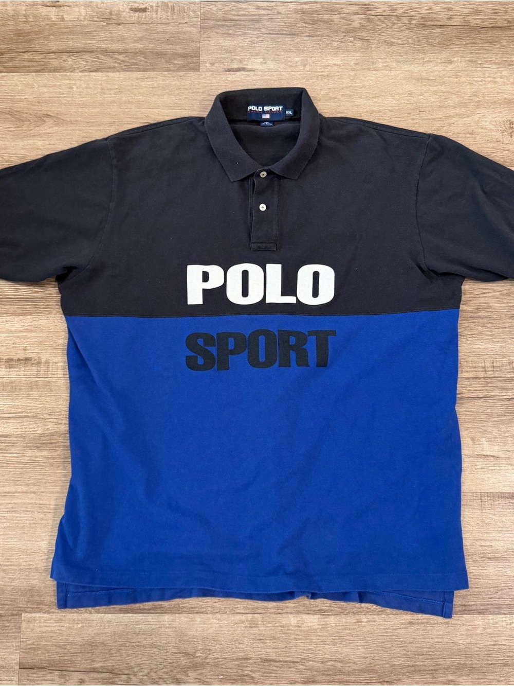 Vintage 90s Polo Sport Ralph Lauren Shirt Spellout Colorblock Mens XXL 2XL